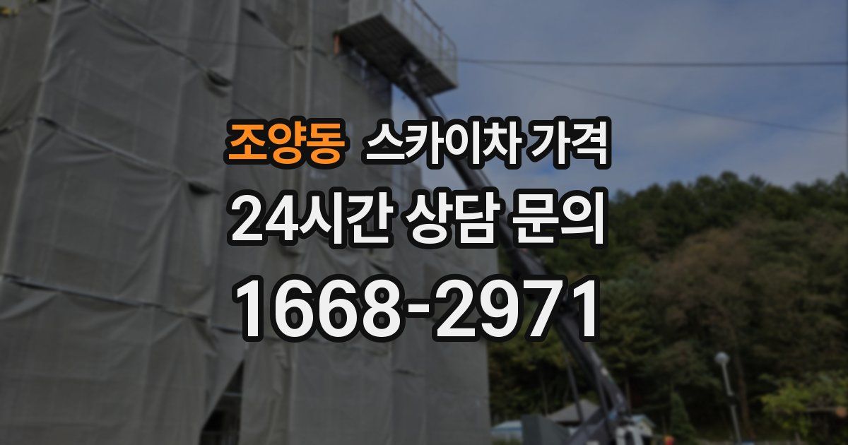 조양동 스카이차 가격