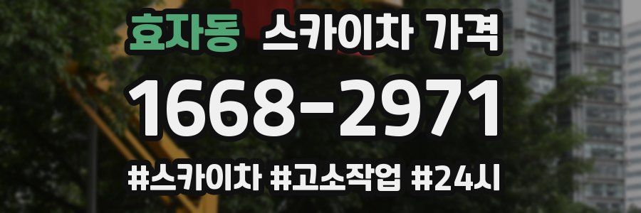 효자동 스카이차 가격