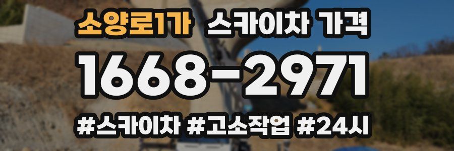 소양로1가 스카이차 가격