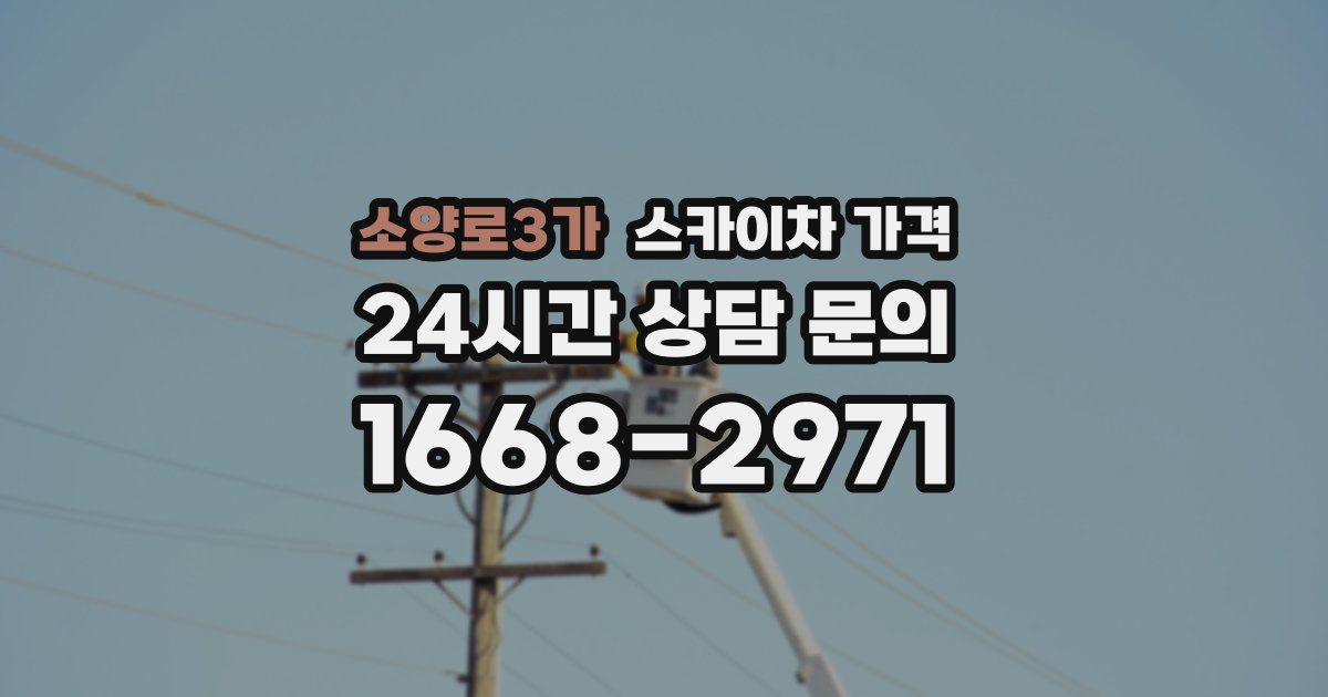 소양로3가 스카이차 가격