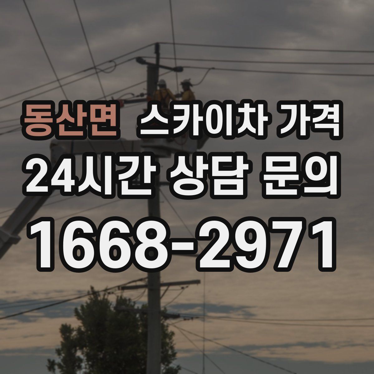 동산면 스카이차 가격