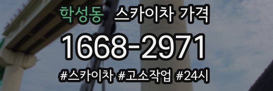 학성동 스카이차 가격