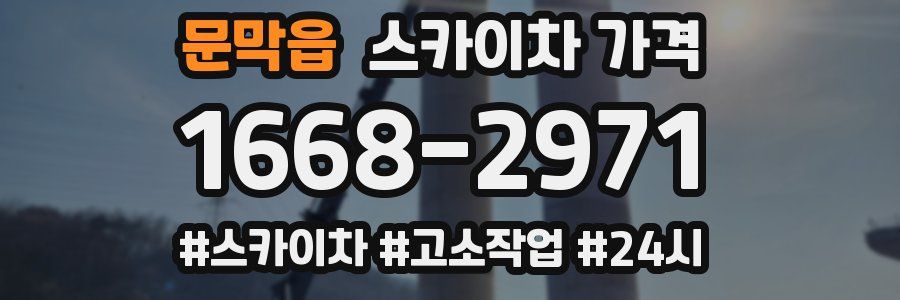 문막읍 스카이차 가격