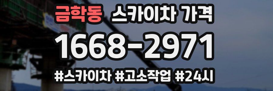 금학동 스카이차 가격