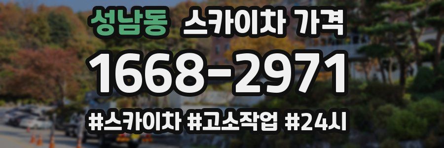 성남동 스카이차 가격