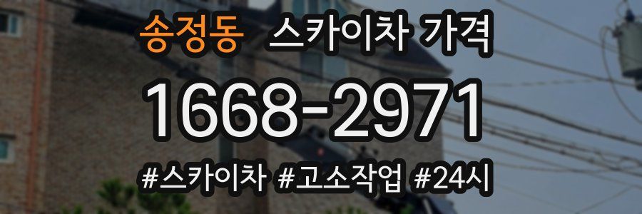 송정동 스카이차 가격