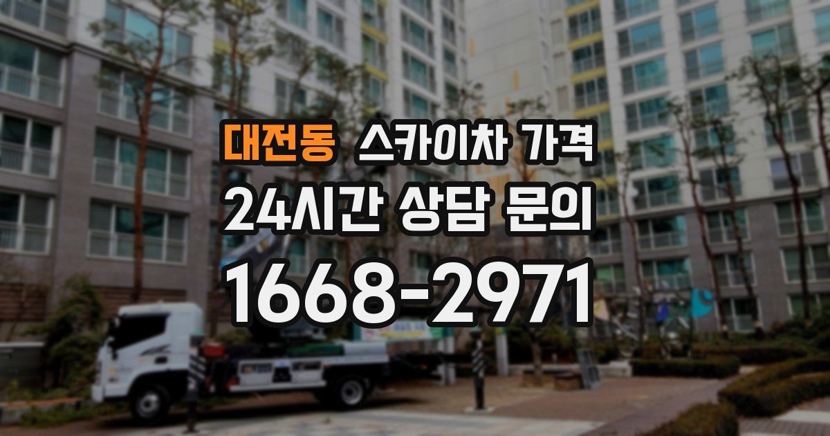 대전동 스카이차 가격