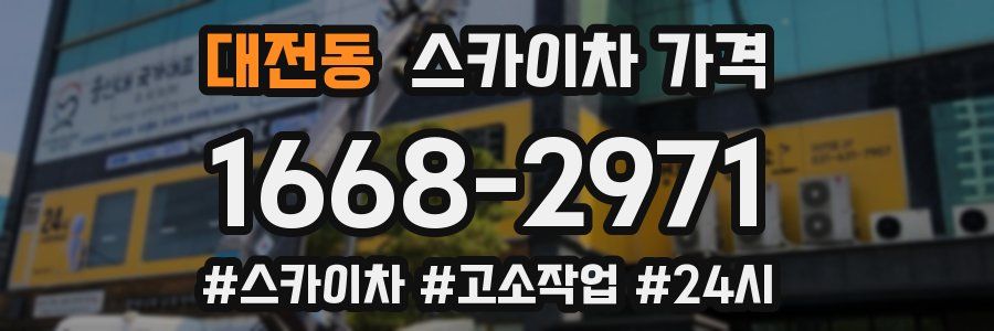 대전동 스카이차 가격
