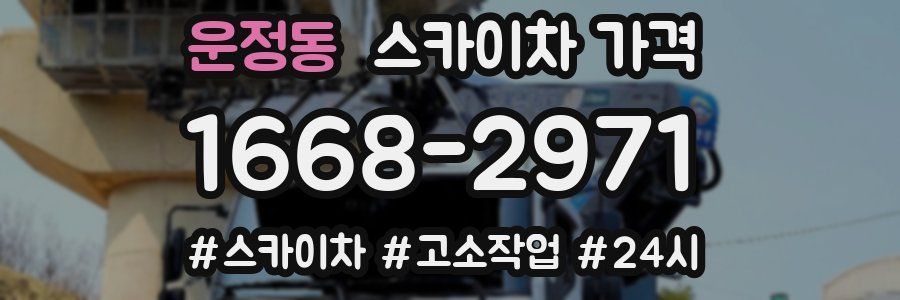 운정동 스카이차 가격