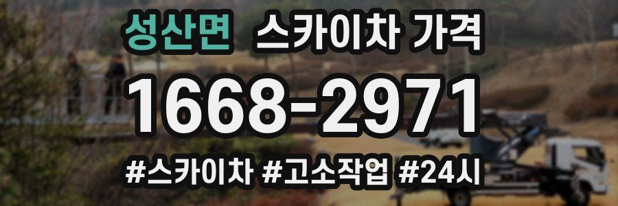 성산면 스카이차 가격
