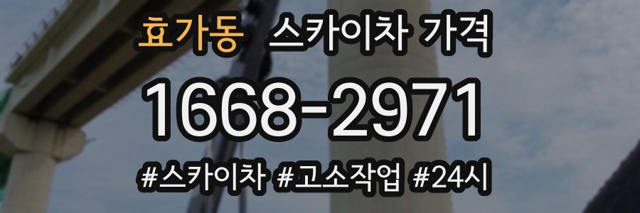 효가동 스카이차 가격