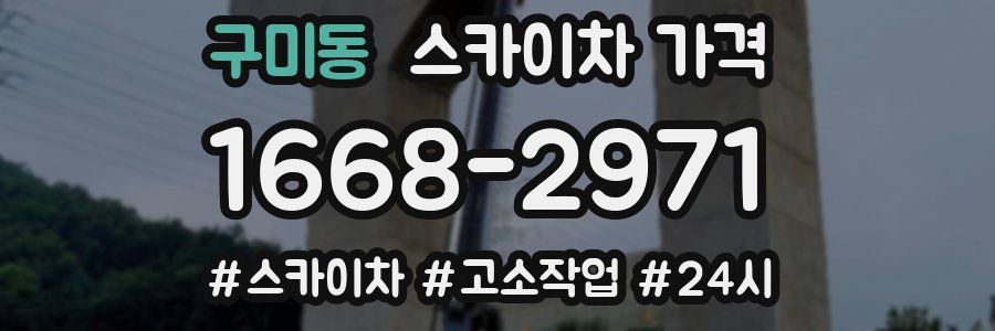 구미동 스카이차 가격