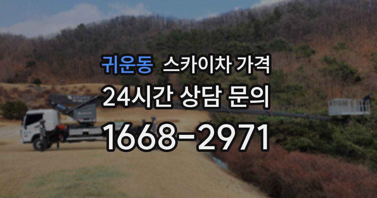 귀운동 스카이차 가격