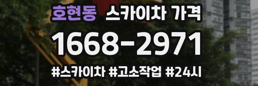 호현동 스카이차 가격