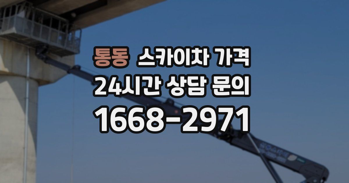 통동 스카이차 가격