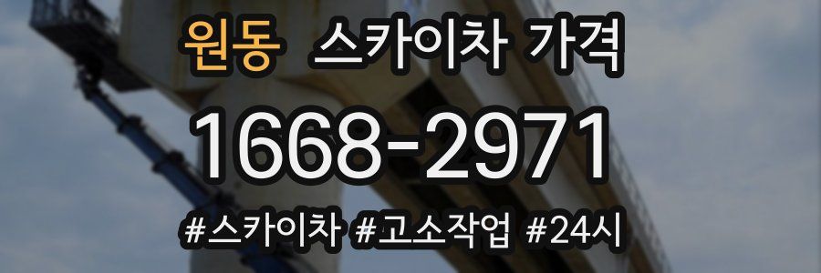 원동 스카이차 가격