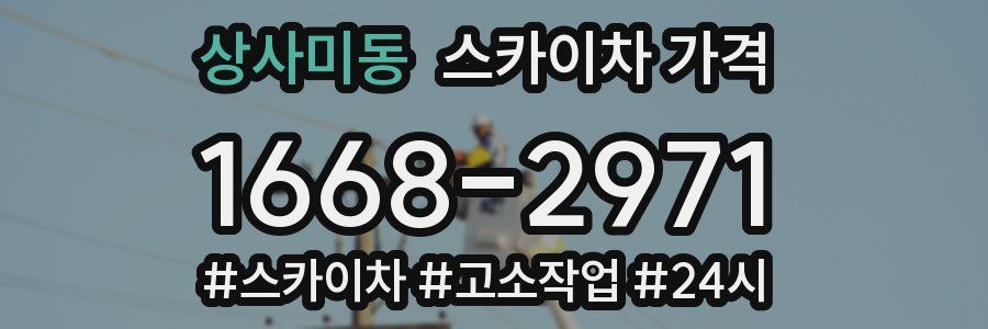 상사미동 스카이차 가격