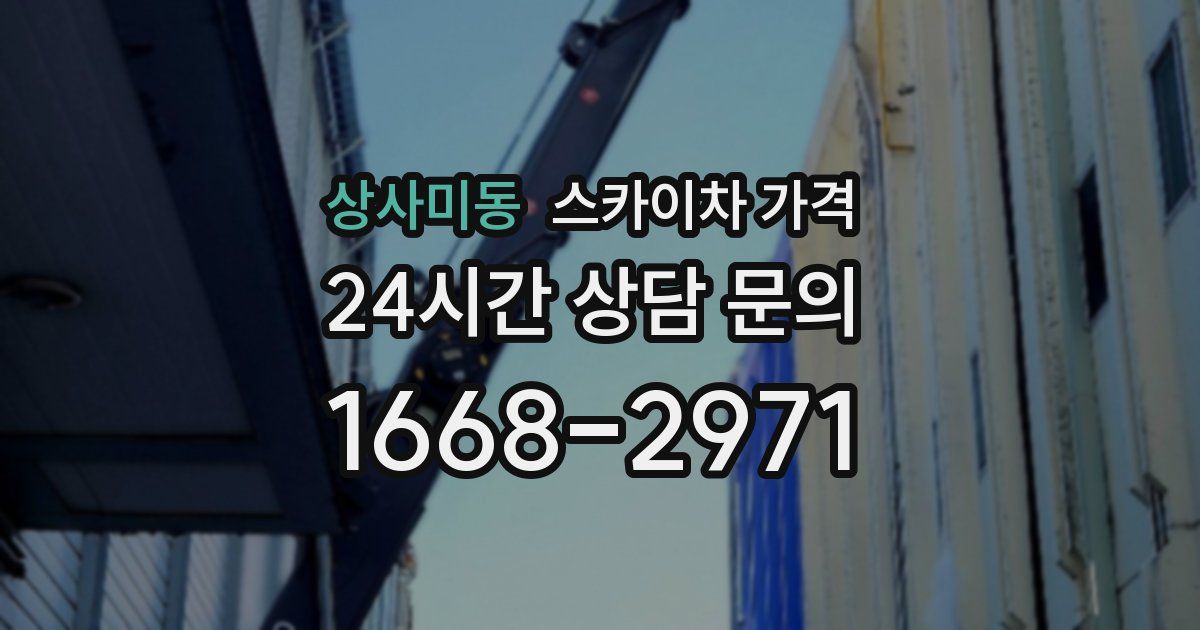 상사미동 스카이차 가격