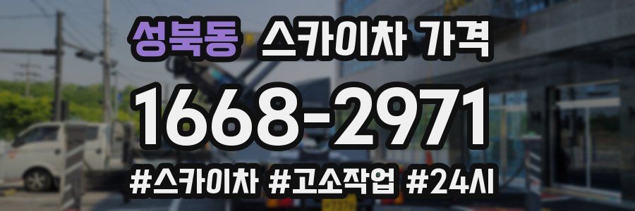 성북동 스카이차 가격