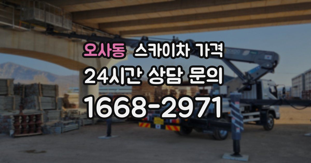 오사동 스카이차 가격