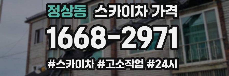 정상동 스카이차 가격