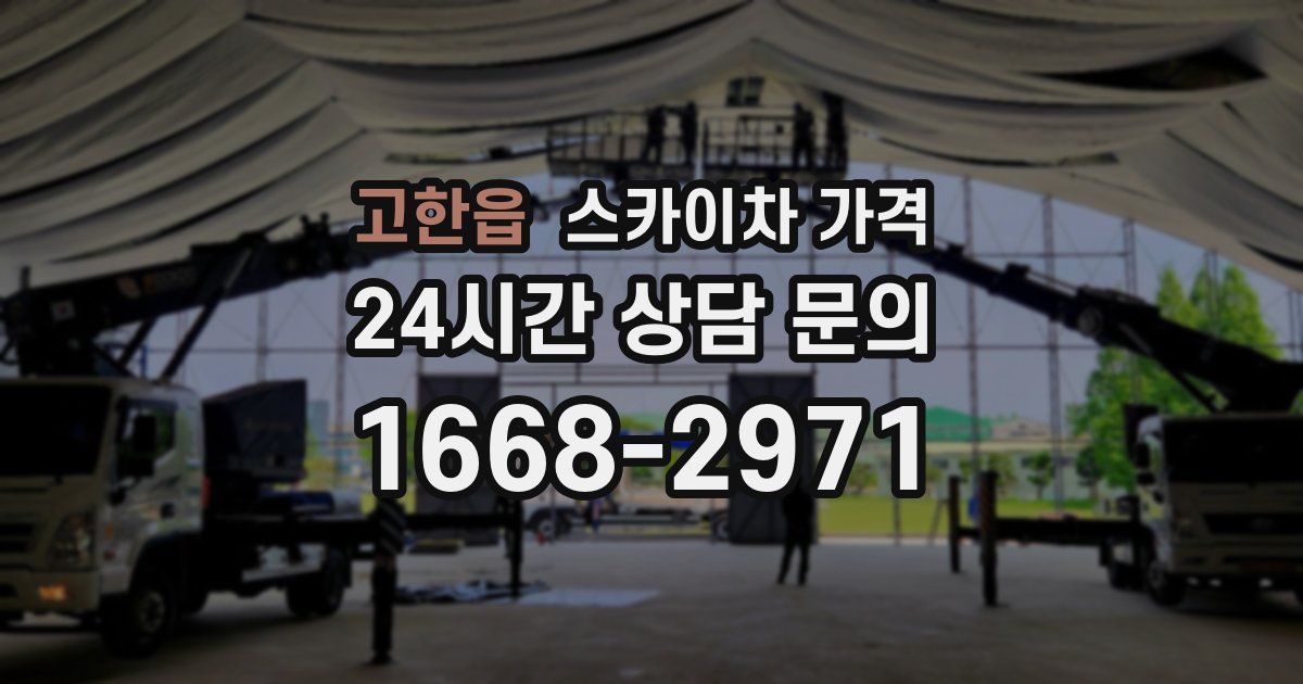 고한읍 스카이차 가격