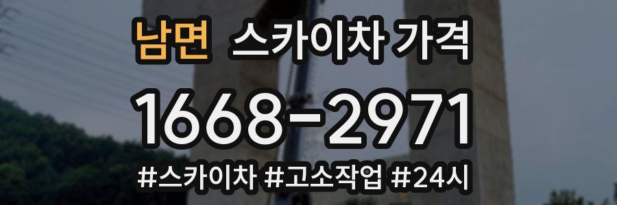 남면 스카이차 가격