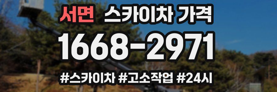 서면 스카이차 가격