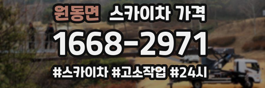 원동면 스카이차 가격