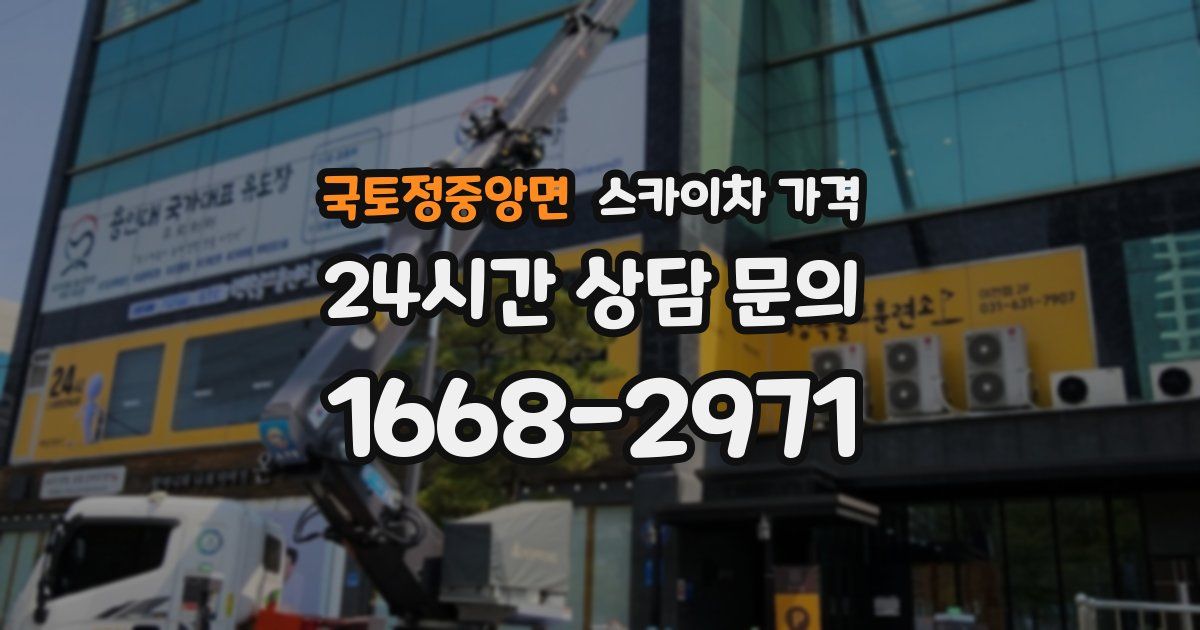 국토정중앙면 스카이차 가격