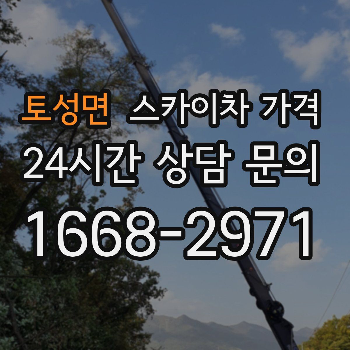 토성면 스카이차 가격