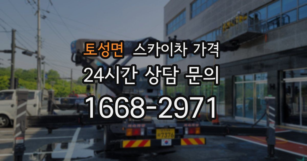 토성면 스카이차 가격