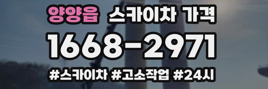 양양읍 스카이차 가격