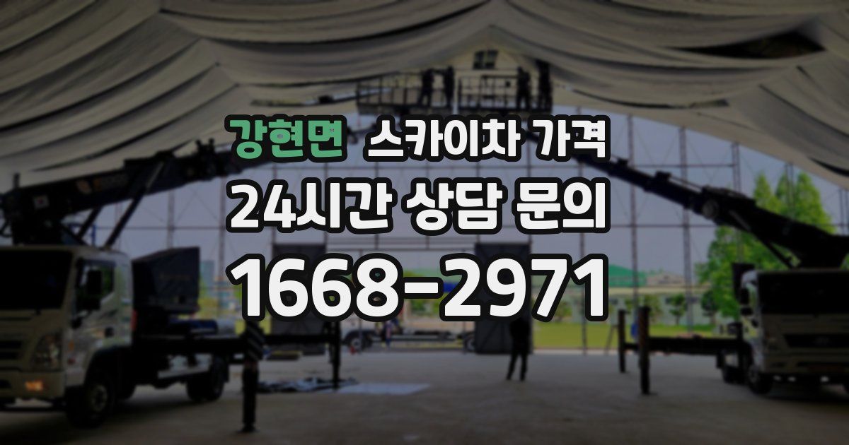 강현면 스카이차 가격