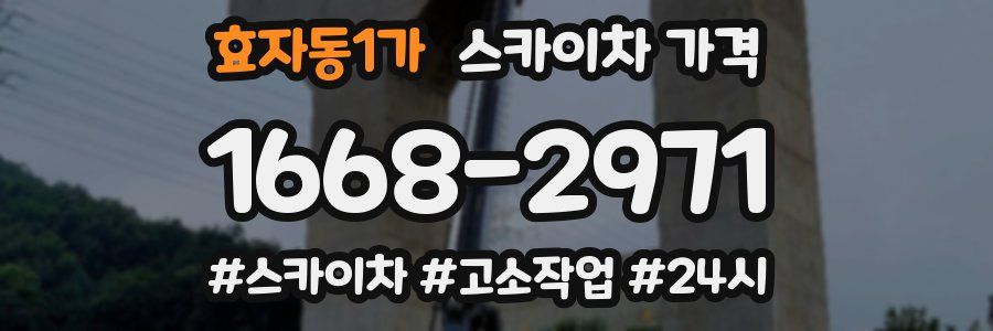 효자동1가 스카이차 가격