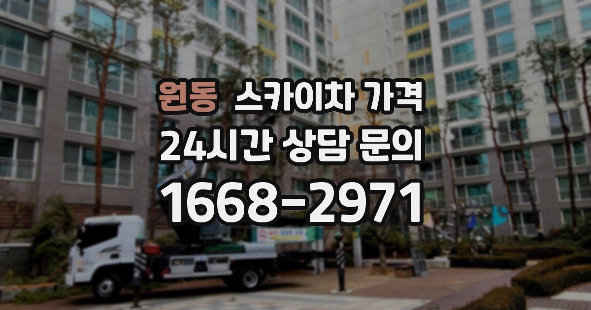 원동 스카이차 가격