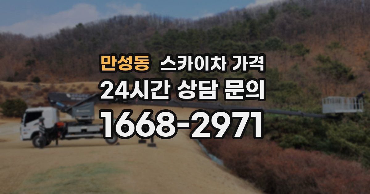 만성동 스카이차 가격