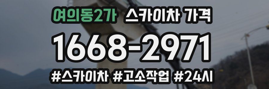 여의동2가 스카이차 가격