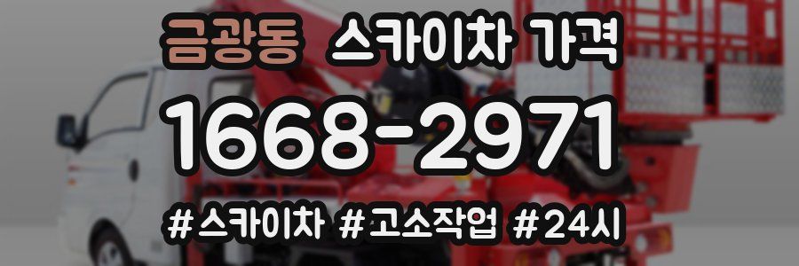 금광동 스카이차 가격