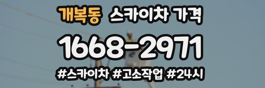 개복동 스카이차 가격