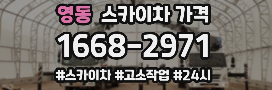 영동 스카이차 가격