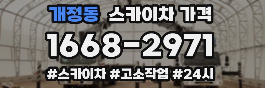 개정동 스카이차 가격