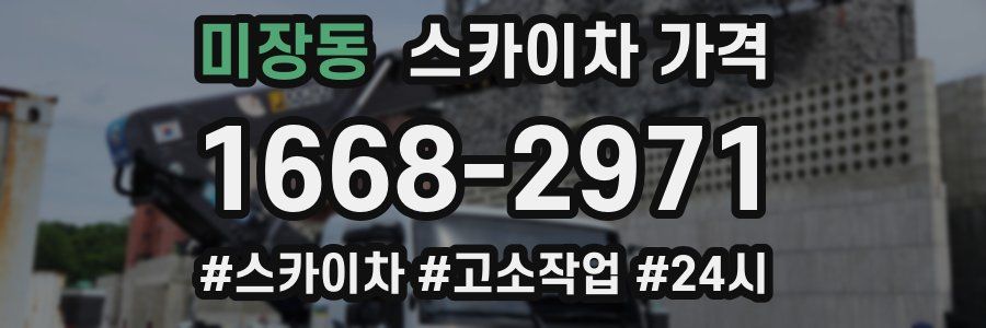미장동 스카이차 가격