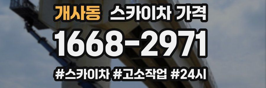 개사동 스카이차 가격