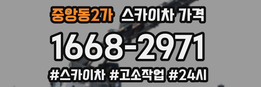 중앙동2가 스카이차 가격