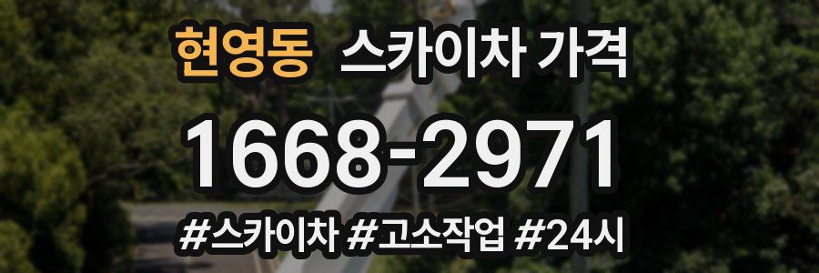 현영동 스카이차 가격