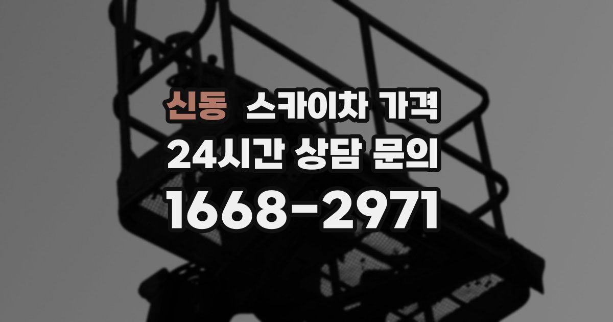 신동 스카이차 가격