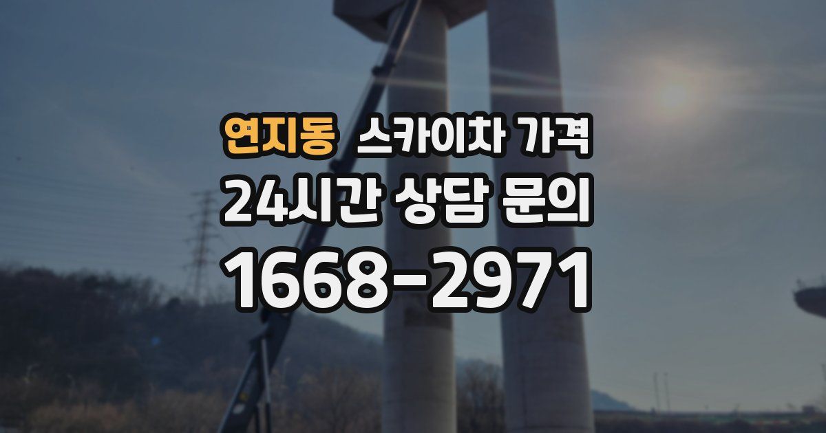 연지동 스카이차 가격