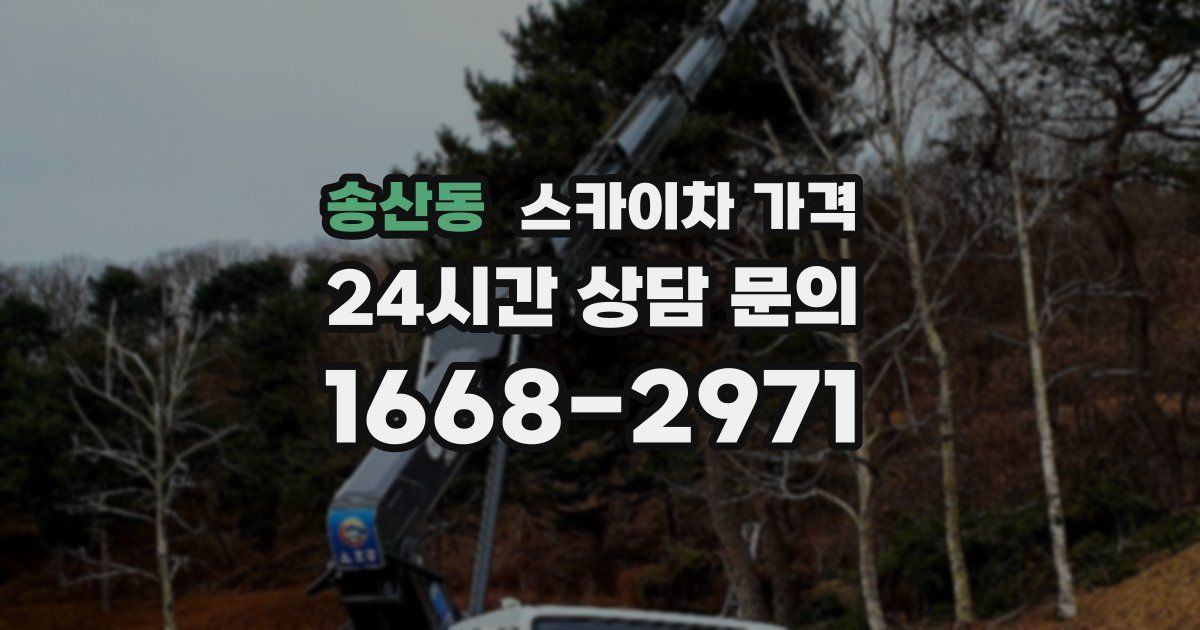 송산동 스카이차 가격