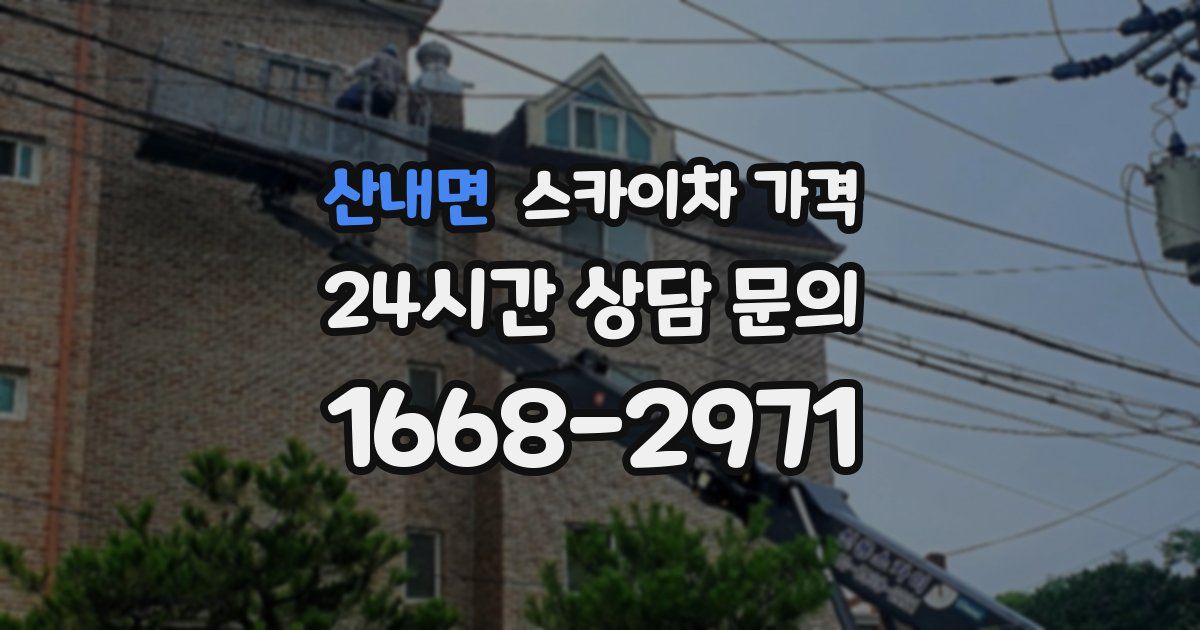 산내면 스카이차 가격
